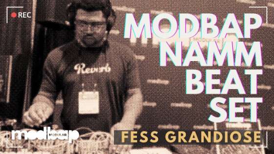 Fess Grandiose performing on a Modbap system at NAMM 2024