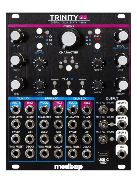 Modbap Trinity 2.0 digital drum synth array