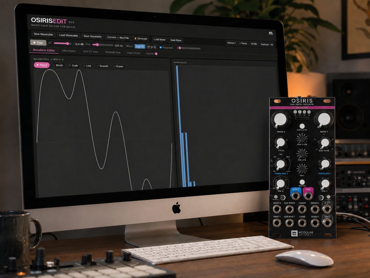OsirisEdit open on a desktop beside an Osiris module